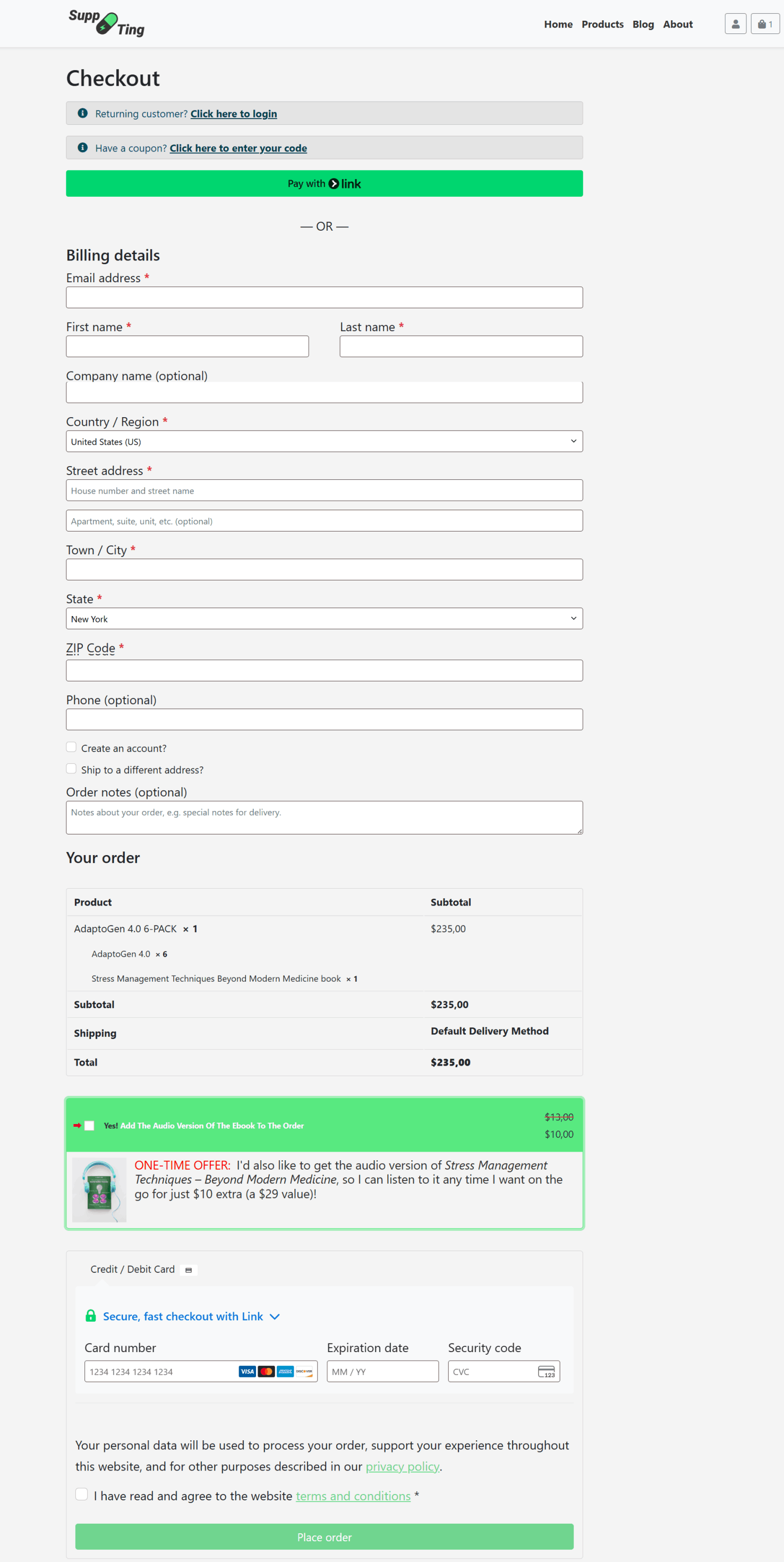 AdaptoGen Order Form